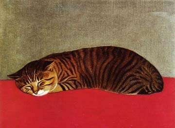 1966年の作品。長谷川りん二郎の猫